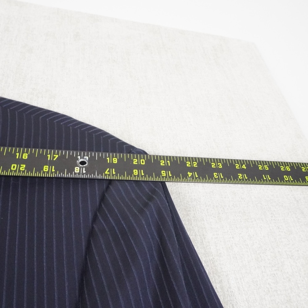 Burberry Pinstripe 100% Wool Blazer Jacket Sports Coat Dark Navy Men's Sz 46L - Picture 4 of 12